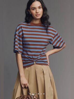 By Anthropologie Hardware Tee in Blue Stripe